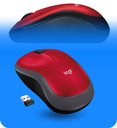 MOUSE M185 INALAMBRICO 2.4GHZ COLOR ROJO LOGITECH