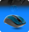 MOUSE XTM-320 INALAMBRICO 2.4GHZ 4 BOTONES 1600 DPI COLOR GRIS CON TURQUESA XTECH