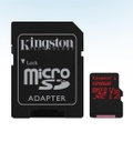TARJETA MICROSD SDCR/128GB MICROSDXC CANVAS REACT UHS-I V30 CON ADAPTADOR KINGSTON