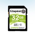 TARJETA SD 32GB SDHC CANVAS SELECT 80R CL10 UHS-I KINGSTON