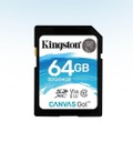 TARJETA SD 64GB SDXC CANVAS GO 90R/45W CL10 U3 V30 KINGSTON