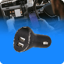 CARGADOR PARA CARRO ARGOM 3.4A 2 PUERTOS USB COLOR NEGRO