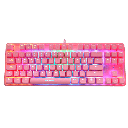 TECLADO GAMING EAGLE WARRIOR VALKIRIA MECANICO USB COLOR ROSADO