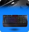 TECLADO GAMING EVGA USB Z10 RGB INGLES COLOR AZUL