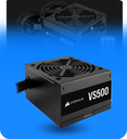 FUENTE DE PODER CORSAIR VS500 500W 80 PLUS 