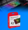 KIT DE TECLAS HYPERX PUDDING ABS KEYCAPS TRASLUCIDO COLOR NEGRO CON BLANCO