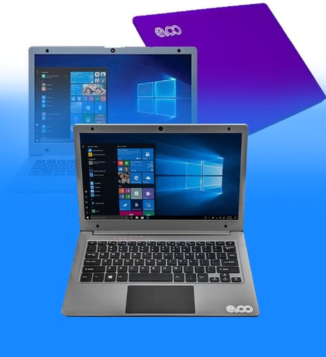 LAPTOP EVOO CELERON DUAL-CORE N4000 1.1GHZ 64GB EMMC 4GB 11.6" 1366X768 W10 S COLOR PURPURA SEMINUEVA