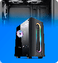 Case Gamer Eagle Warrior CG02RPRA001C Loop de Vidrio Black U2*2+U3+HD