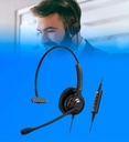 Headset Klip Xtreme KCH-901 Mono Auricular Para Empresas USB Color Negro