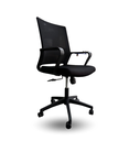 Silla de Oficina MG-WB-019-B1-BL De Mesh y Tela Con Respaldo Color Negro