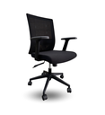 Silla de Oficina MG-WB-020-B1-BK De Tela Con Respaldo Color Negro