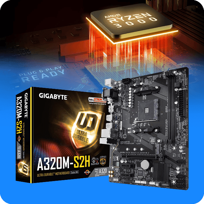 Ultra Durable Gigabyte A320m V2 Durable Motherboard Ga A320 S2h